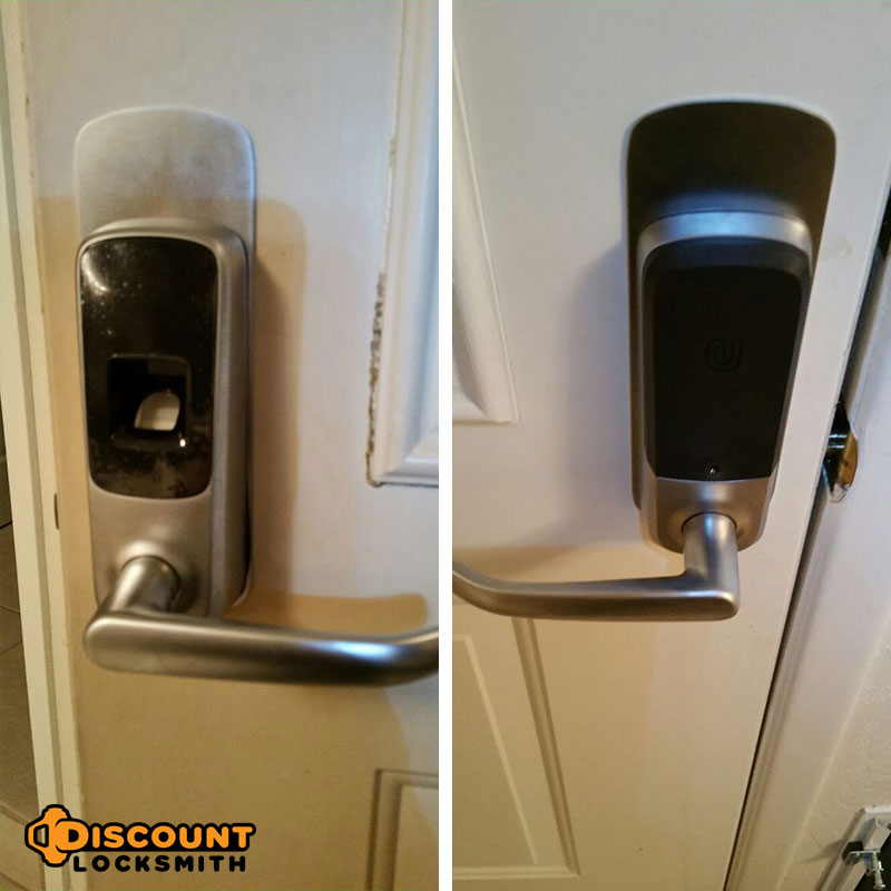 install electronic fingerprint door lock